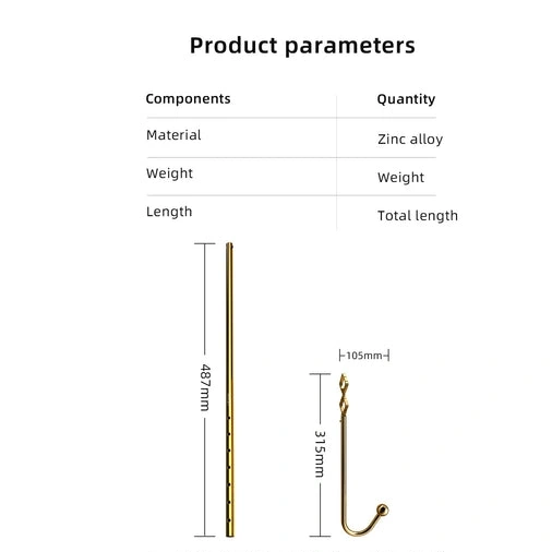 Anal Hooks Set Golden 3867 LOCKINK Hook Adjustable AllNight Anal 0203